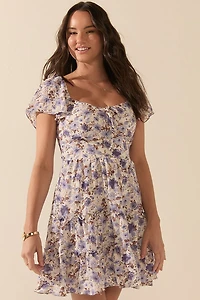 Nelly Front Tie Printed Dress