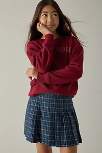 Hello Franki Pleated Navy Plaid Skirt for girls