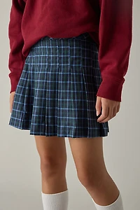 Hello Franki Pleated Navy Plaid Skirt for girls