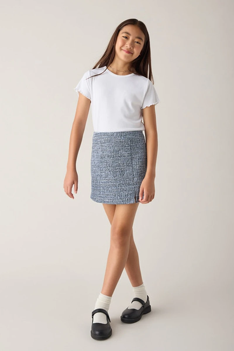 Hello Franki Tweed Navy Skirt for Girls