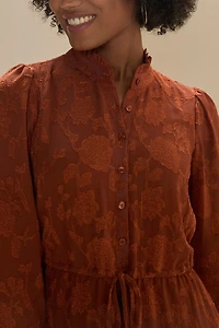 Kerry Jacquard Cinch Waist Mini Dress