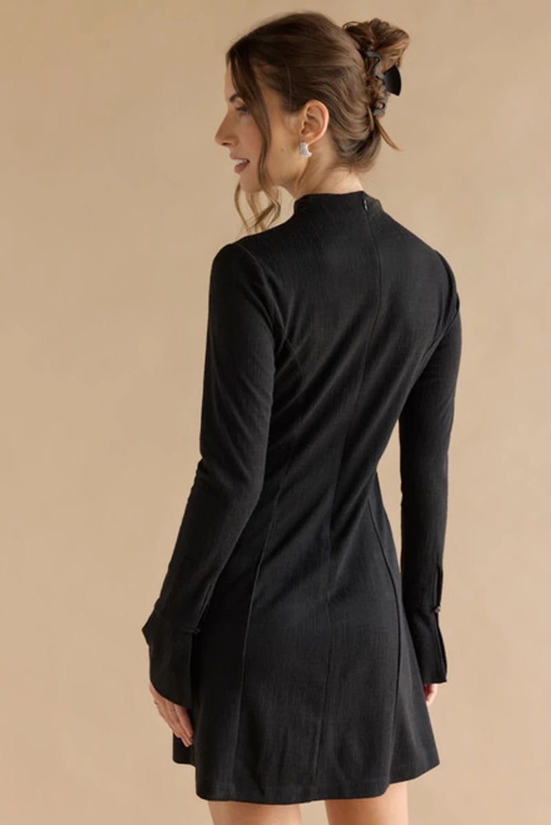 Nicole Mock Neck Mini Dress