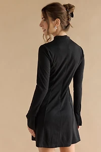 Nicole Mock Neck Mini Dress