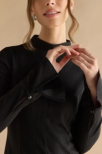 Nicole Mock Neck Mini Dress
