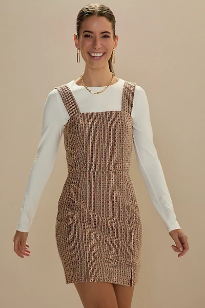 Pam Waisted Tweed Mini Dress