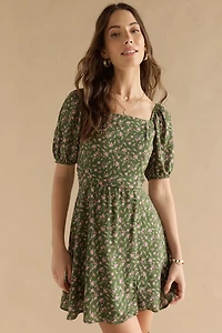 Kelsey Waisted Floral Mini Dress