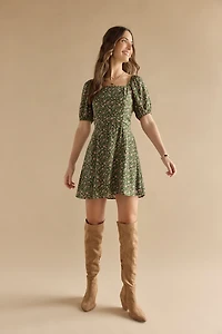 Kelsey Waisted Floral Mini Dress