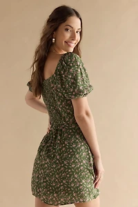 Kelsey Waisted Floral Mini Dress