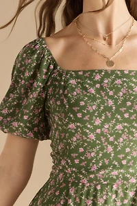 Kelsey Waisted Floral Mini Dress