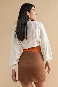 Ines Floral Embroidered Mini Skirt