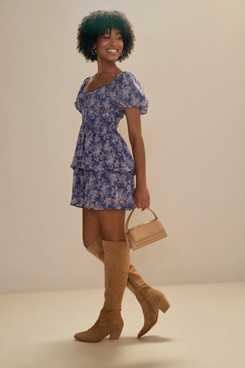 Audra Tiered Floral Mini Dress