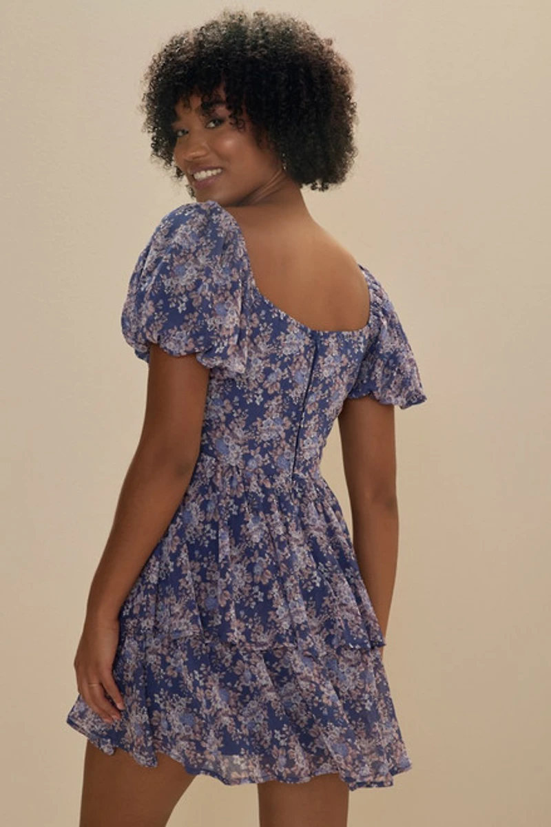 Audra Tiered Floral Mini Dress