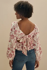 Leah Long Sleeve Bow Back Blouse