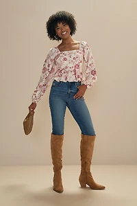 Leah Long Sleeve Bow Back Blouse