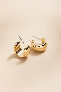 Janis Thick Gold Huggie Hoop Earrings