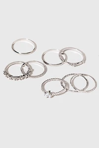 Roxy Dainty Pearl Ring Set