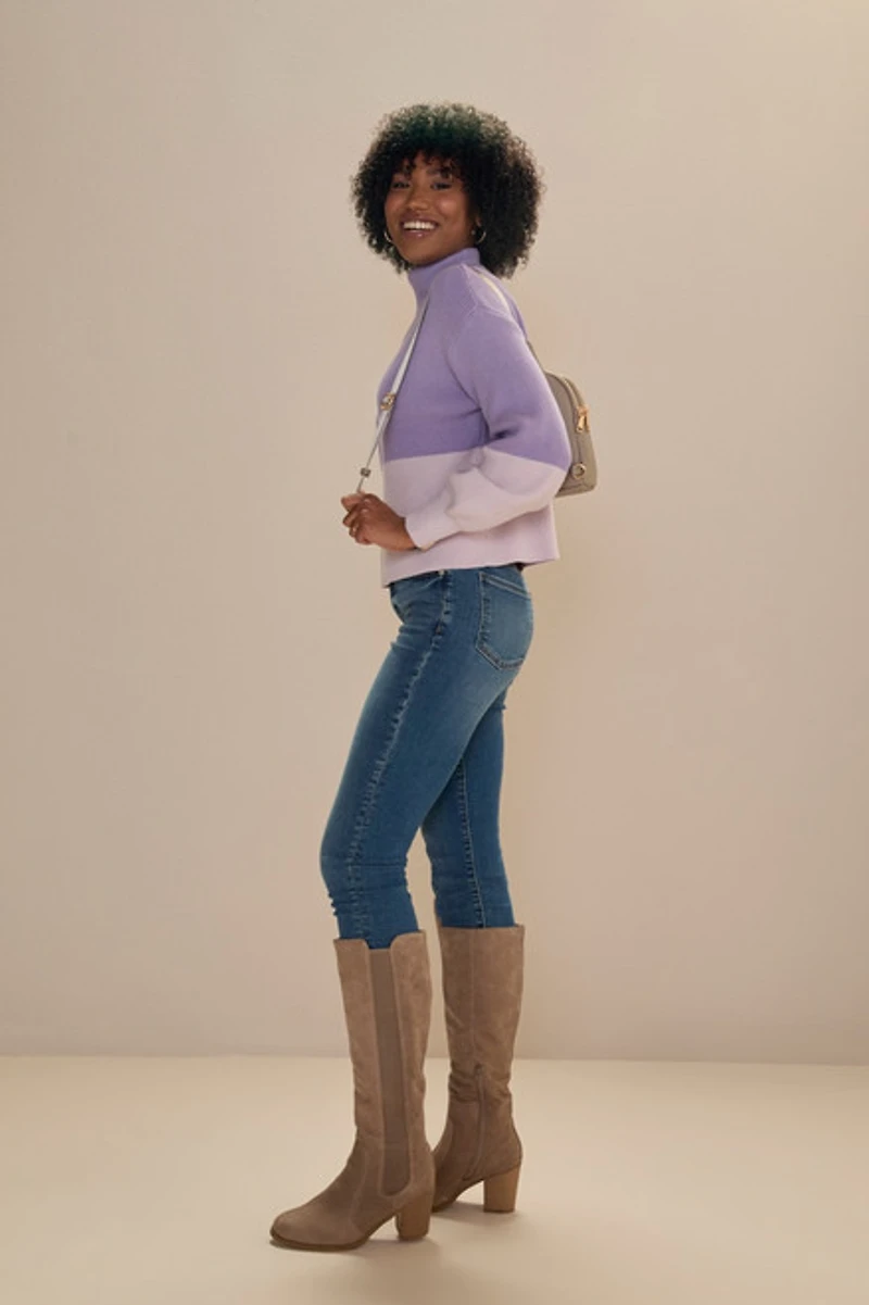 Abby Two Tone Pullover Sweater
