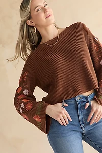 Hailee Embroidered Pullover Sweater