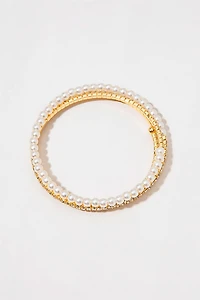 Hannah Wrapped Cupchain Pearl And Gold Bracelet