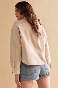 Naomi Acid Wash Button Down Shacket