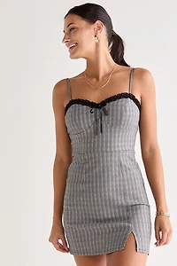 Clara Strappy Plaid Mini Dress