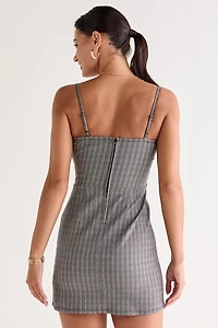 Clara Strappy Plaid Mini Dress