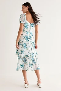 Keri Tiered Floral Midi Dress