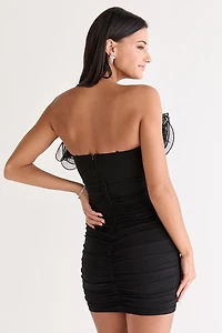 Janette Ruffled Upper Sheath Mini Dress