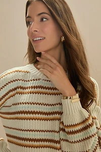 Sheryl Stripped Chenille Pullover