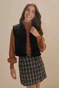 Deb Cord Puffer Vest