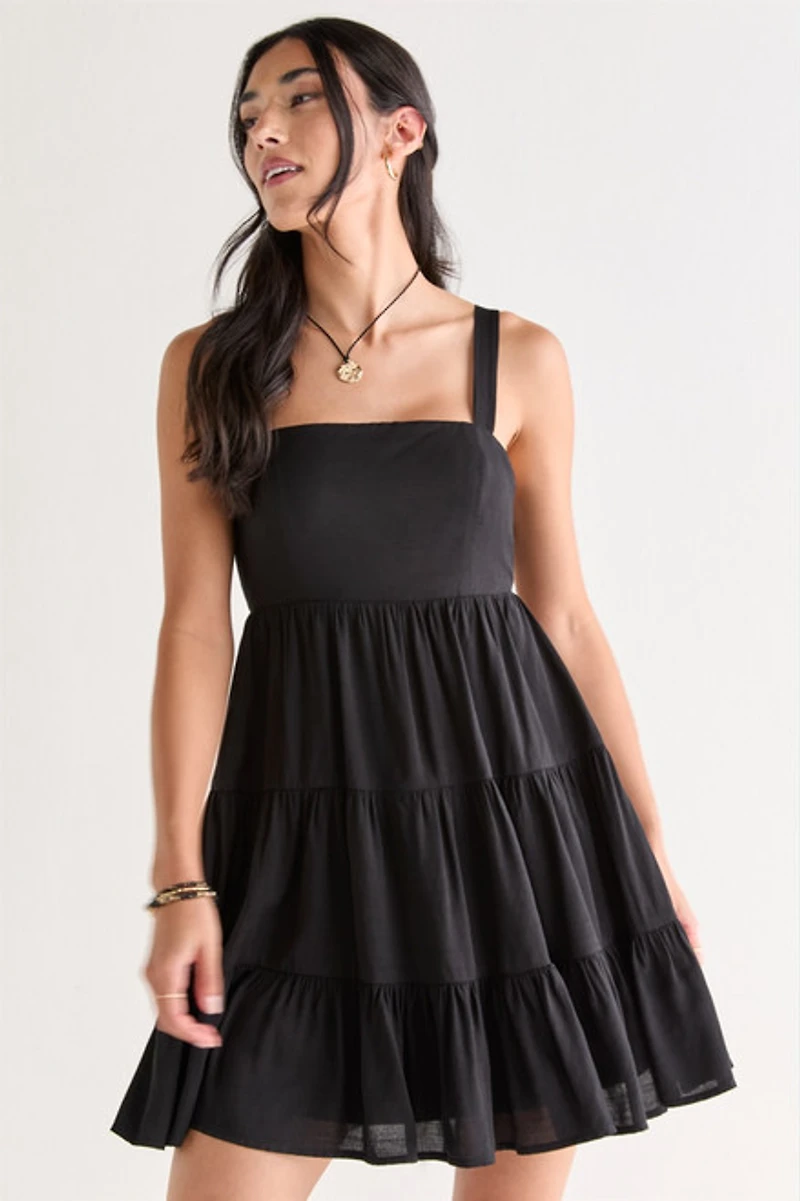 Janice Babydoll Tiered Mini Dress