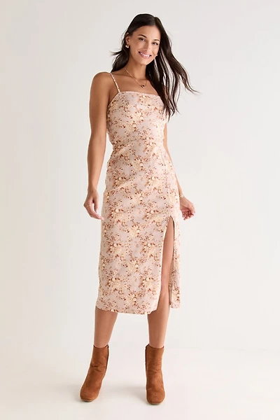 Brooke Floral Bow Back Midi Dress