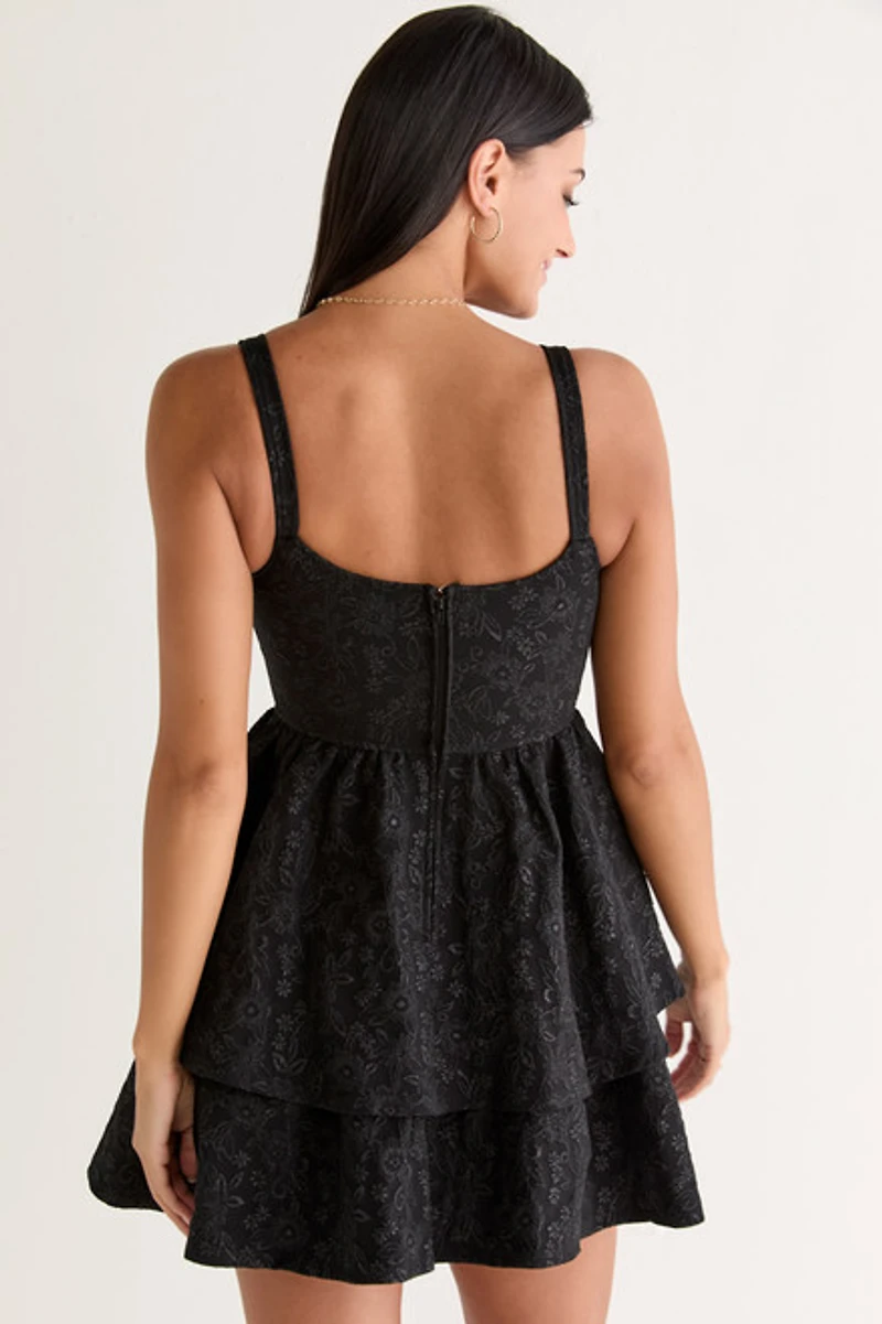 Shawna Corset Fit And Flare Mini Dress