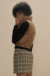 Harriet Vegan Leather Puffer Vest
