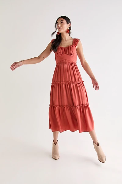 Miranda Tiered Bow Back Midi Dress