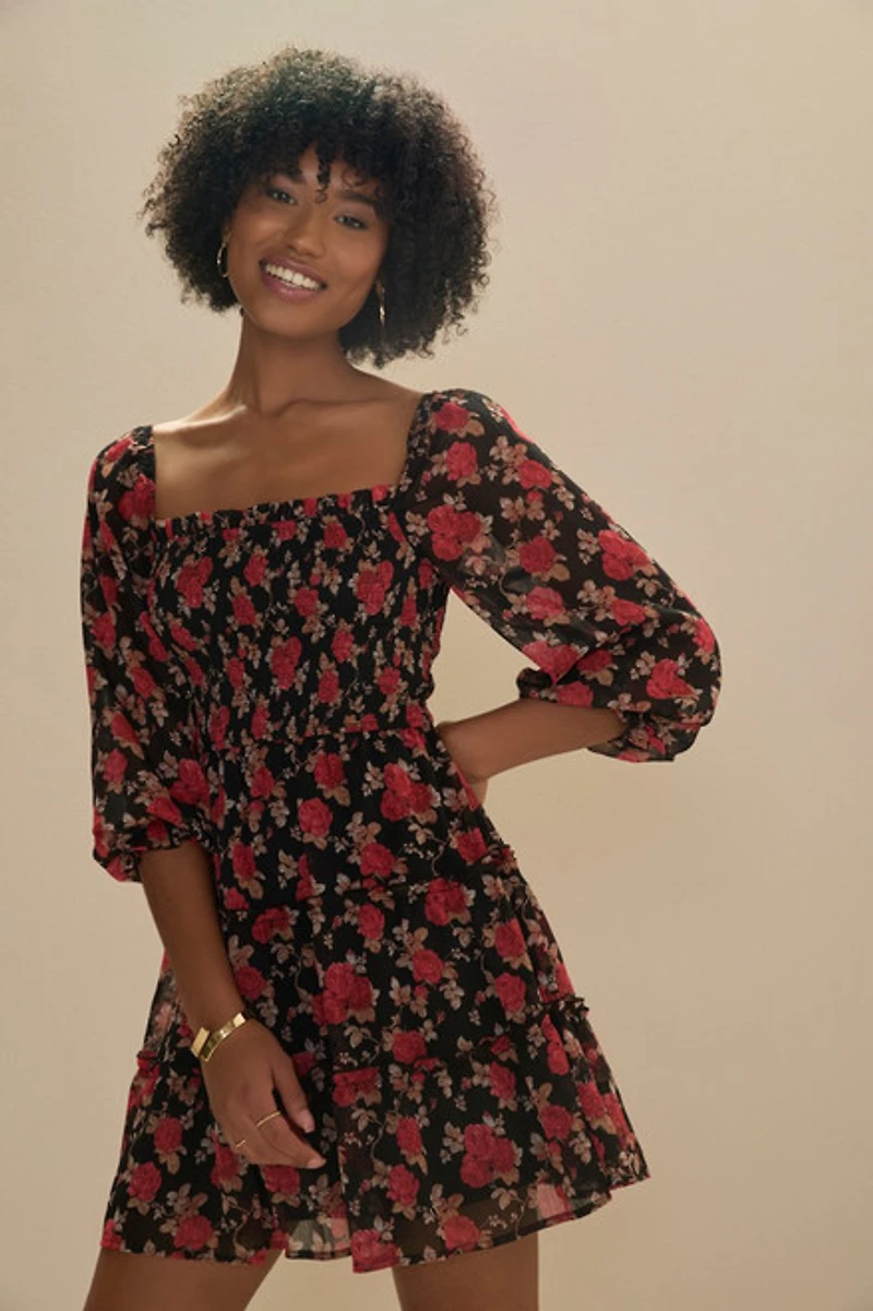 Stella Rose Printed Swing Dress