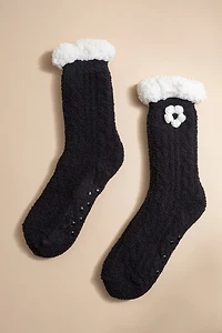 Selena Yarn Flower Slipper Socks