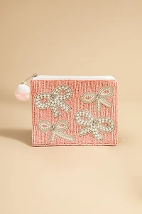 Maryann Pearl Bow Beaded Pouch