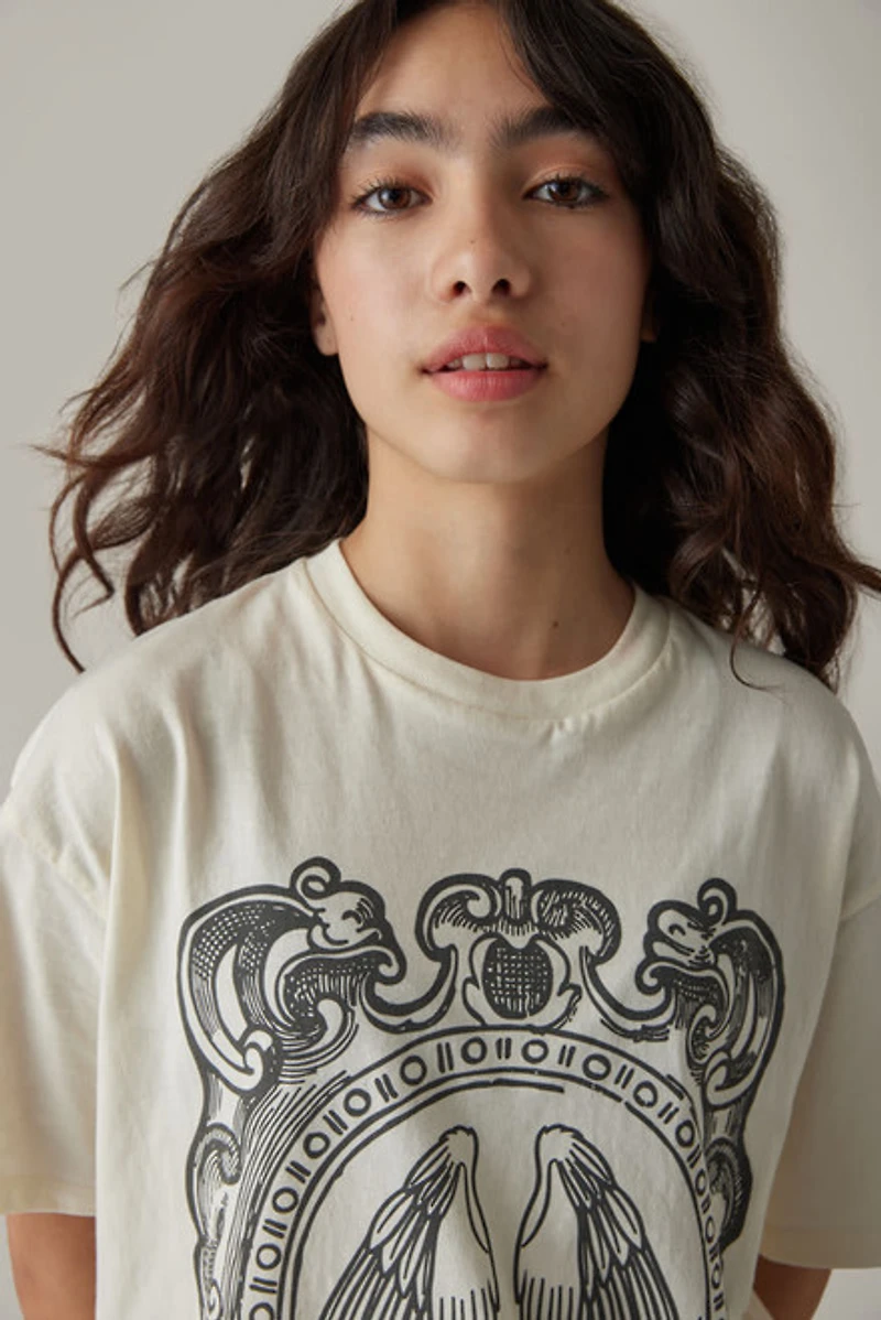 Hello Franki Angel  Oversized Grpahic Te for Girls