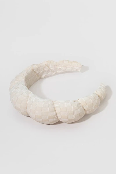 Janet Puffy Checkered Pattern Headband