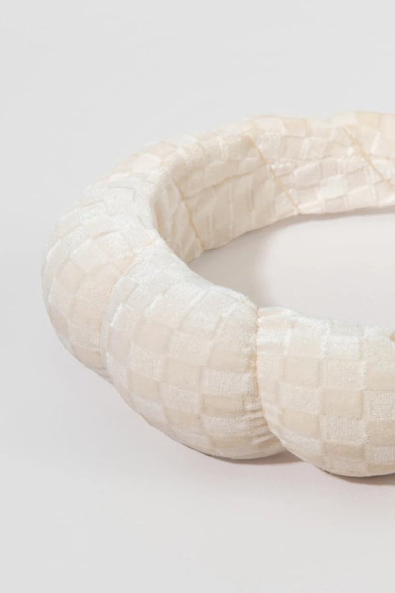 Janet Puffy Checkered Pattern Headband