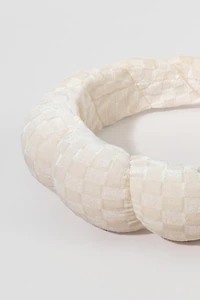Janet Puffy Checkered Pattern Headband