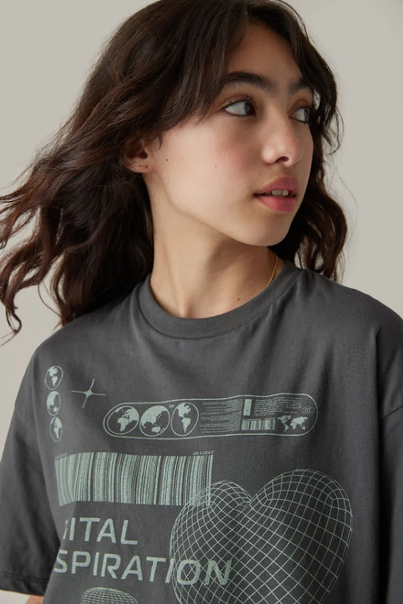 Hello Franki Fantasy Oversized Grpahic T for Girls