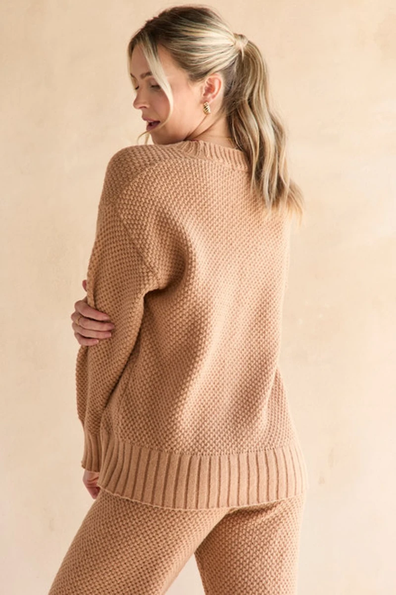 Iris Textured Cardigan Jogger Lounge Set