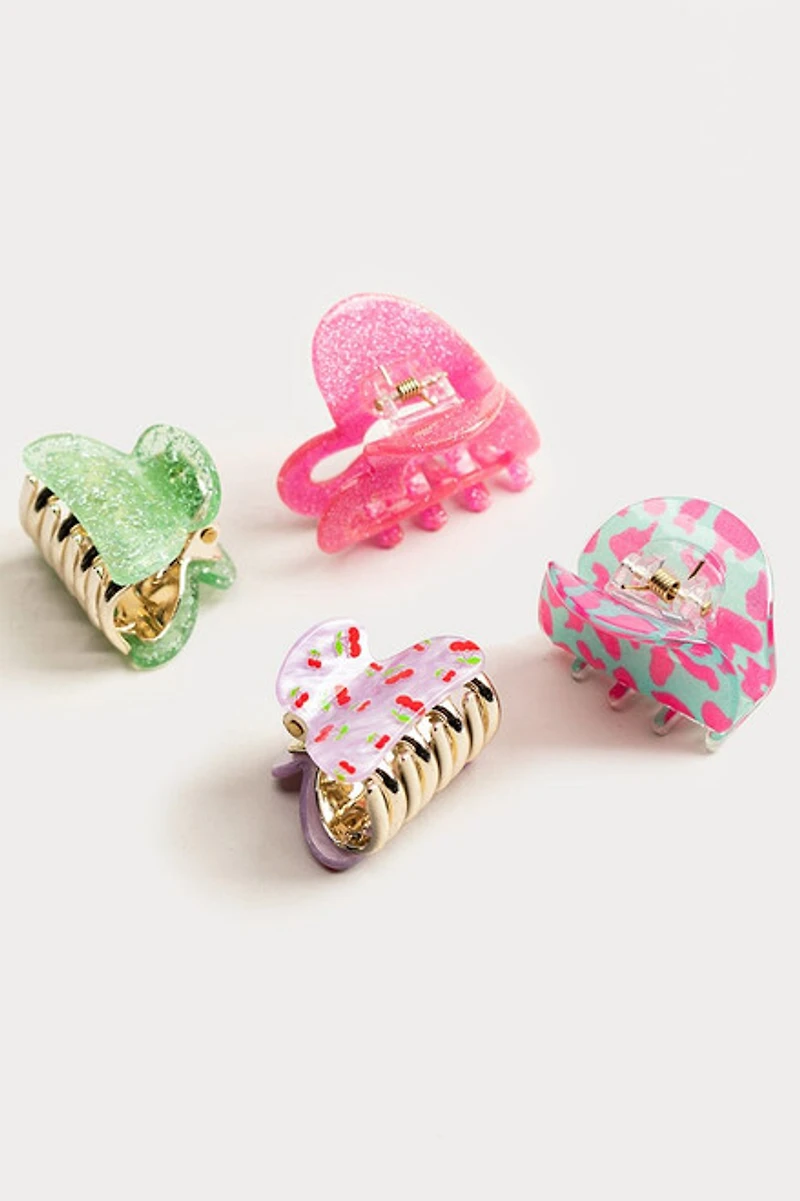 Hello Franki 4 Pack Glitter Hair Claw for girls