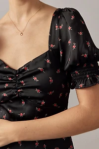 Etta Smock Sleeve Floral Midi Dress