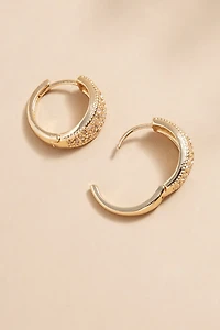 Steffanie Thick Pave Huggie Earrings