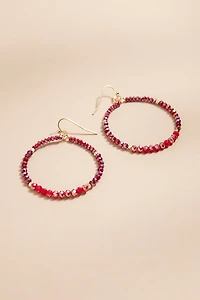 Jenna Tonal Circle Bead Drop Earrings