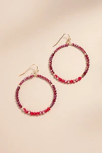 Jenna Tonal Circle Bead Drop Earrings