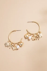 Isabel Charm Hoop Earrings